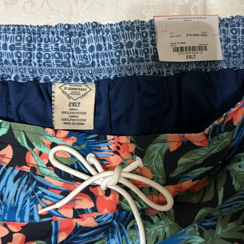 St. John's Bay Men's Board‎ Shorts Big and Tall. Size 2XLT. Men's Fashion - Picture 3 of 17